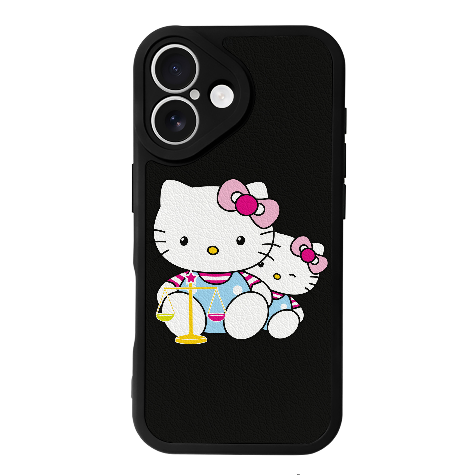 （画像用） Hello Kitty ハローキティ 【iPhone 16シリーズ対応】シリコンスマホケース（レザー調） 材質：シリコン